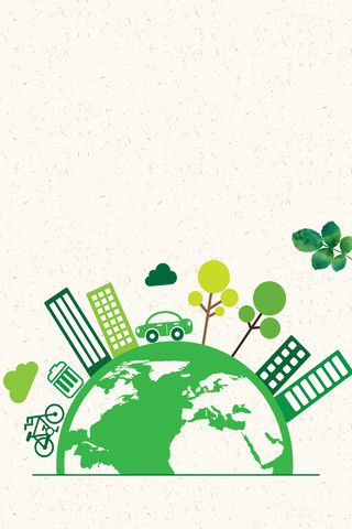 绿色纹理世界地球日4月22日卡通绿色地球公益海报背景